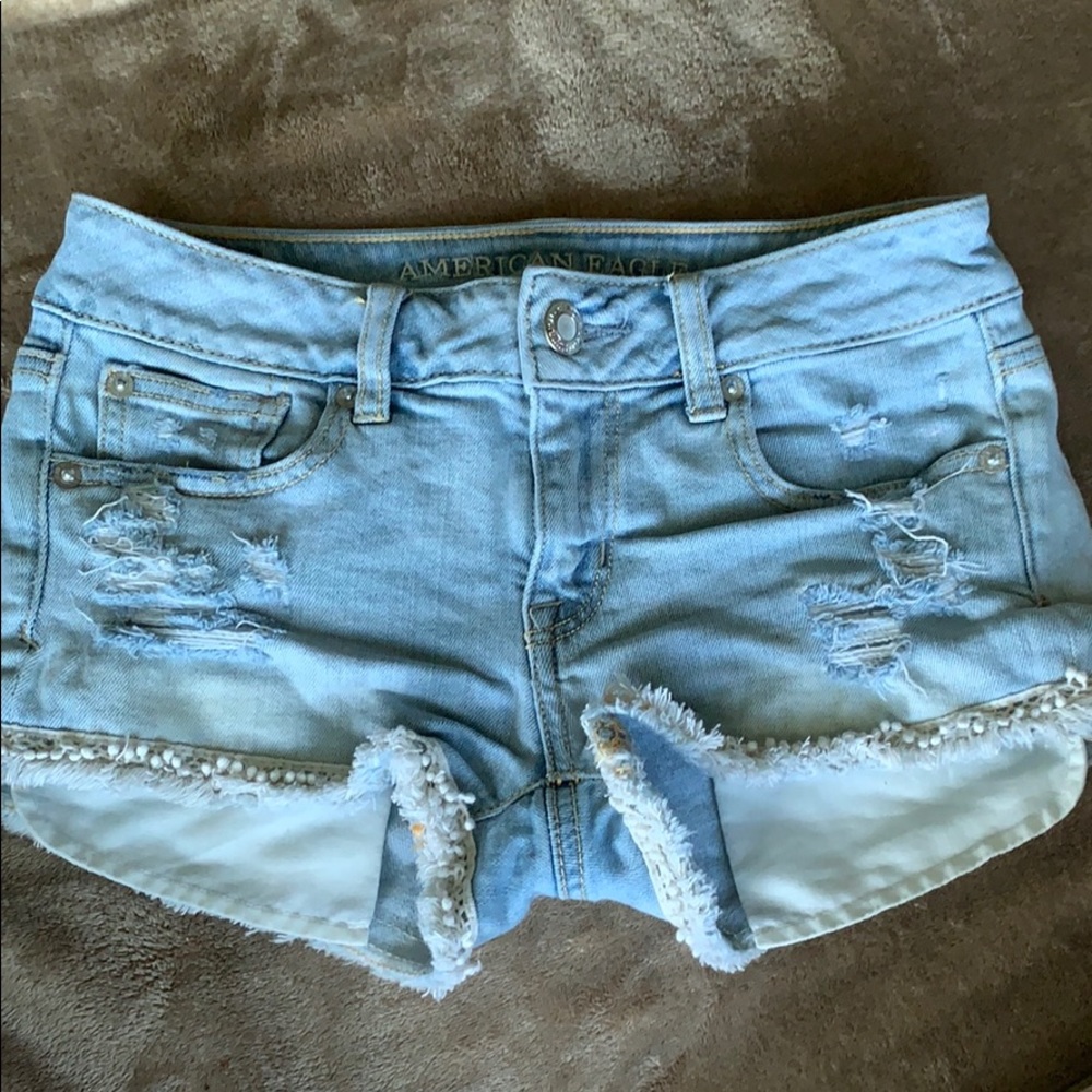 american eagle denim shorts